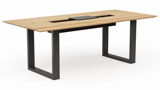 Esstisch Clifton - mit Einsätzen, LB ca. 220x100 cm, Wildeiche massiv, natur geölt