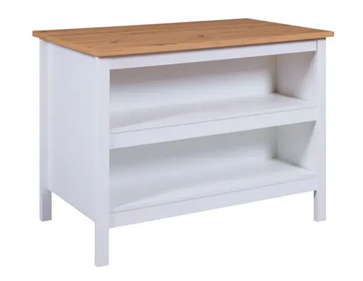 Bartisch - LB ca. 124x75 cm, Weiß, Artisan Eiche Nachbildung