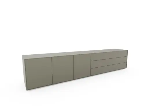 Lowboard  Casello - BHT ca. 270x56x47 cm, Lack Matt, Olivgrün