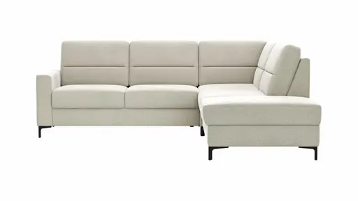 Ecksofa Merlos H - 2,5-Sitzer mit Ecke rechts, Stoff, Natur