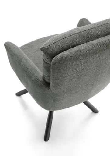 Armlehnstuhl - drehbar, Microfaser, Grau