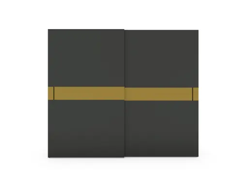 Schiebetürenschrank Loretto - B ca. 280 cm, Lack matt, Anthrazit