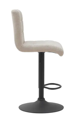 Barhocker - drehbar, höhenverstellbar, Stoff, Beige