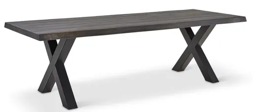 Esstisch Clifton - LB ca. 260x100 cm, Zerreiche massiv, Smoke