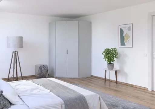 Eckschrank ROVERO- B ca. 127 cm, Hellgrau