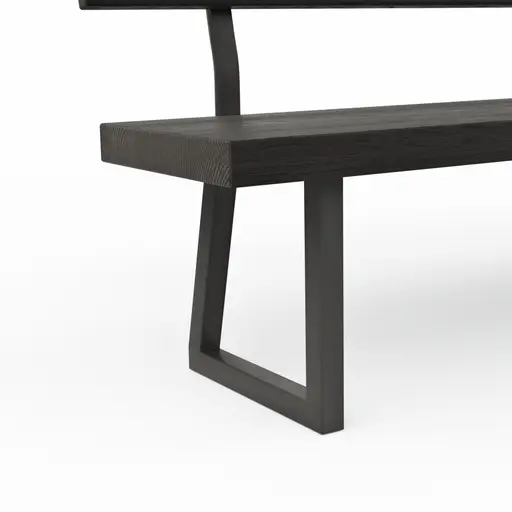 Holzbank Clifton - mit Rückenlehne, Breite ca. 220 cm, Zerreiche massiv, smoked