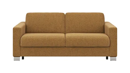 Sofa Nuoro - 2,5-Sitzer inkl. Schlaffunktion, Armlehne 1, Stoff, Cognac