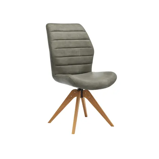 Stuhl Dalyan - drehbar, Stoff, Grau