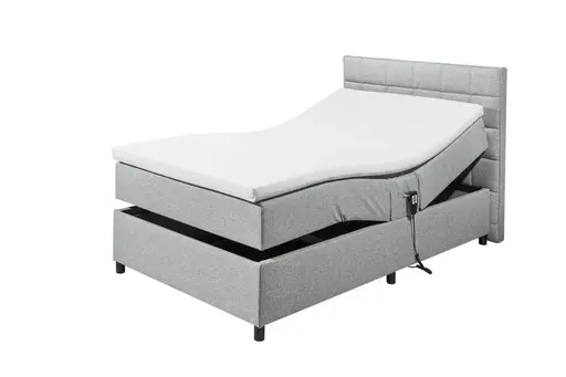 Polsterbett- Liegefläche ca. 120x200 cm, Stoff, Silbergrau