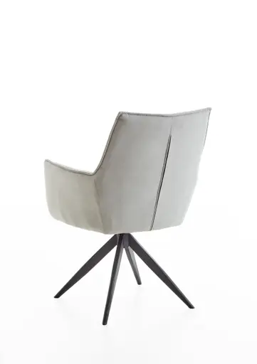 Armlehnstuhl - Stoff, Hellgrau, drehbar