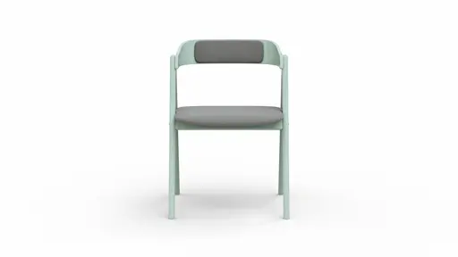 Armlehnstuhl Edge - Grau, Buche massiv, Salbei, lackiert