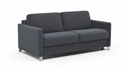 Sofa Nuoro - 2,5-Sitzer inkl. Schlaffunktion, Armlehne schmal, Stoff, Eisblau