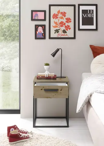 Nachtkonsole- Eiche Dekor