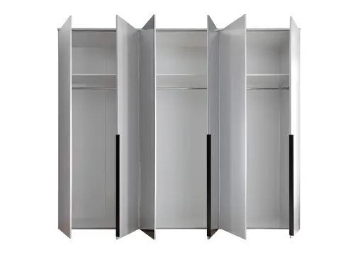 Drehtürenschrank- B ca. 270 cm, Weiß, Spiegel