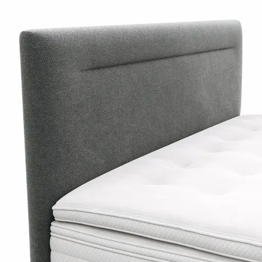 Boxspringbett Navelli 1 - Liegefläche ca. 180x200 cm, Stoff, Grau