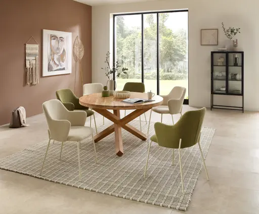 Armlehnstuhl - Stoff, Beige