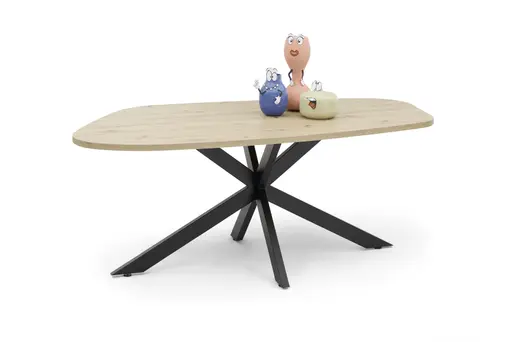 Esstisch - LB ca. 200x100 cm, Asteiche, Schwarz