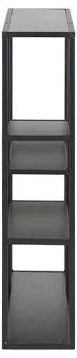 Wandregal - Esche Schwarz, Metall schwarz