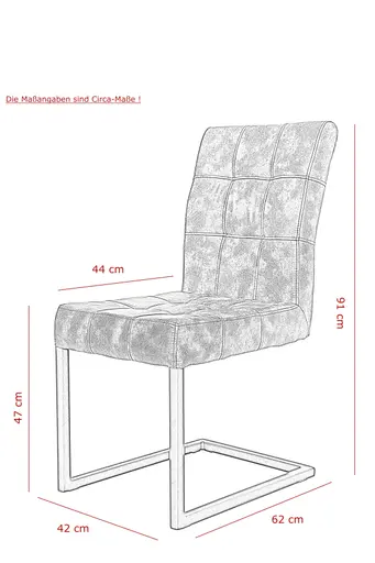 Freischwinger - Stoff, Vintage Braun