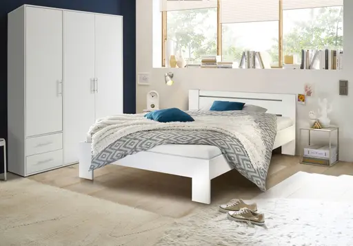 Drehtürenschrank- B ca. 155 cm, Weiß