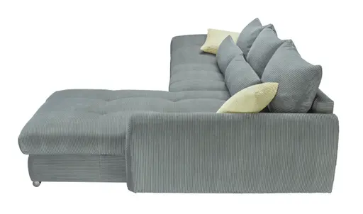 Ecksofa - 2-Sitzer, Ecke rechts, Stoff,  Dunkelgrau