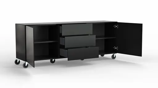 Sideboard Edge - Lack, Schwarz