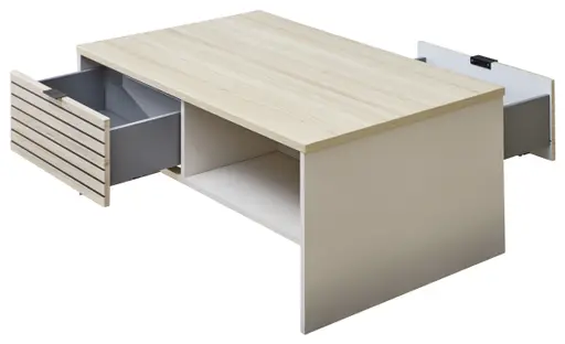 Couchtisch - LB ca. 110x65 cm, Kaschmir, Riva Eiche Nachbildung