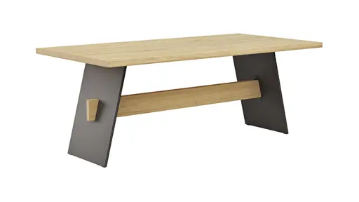 Esstisch Phoenix - LB ca. 100x200 cm, Eiche massiv, bianco geölt