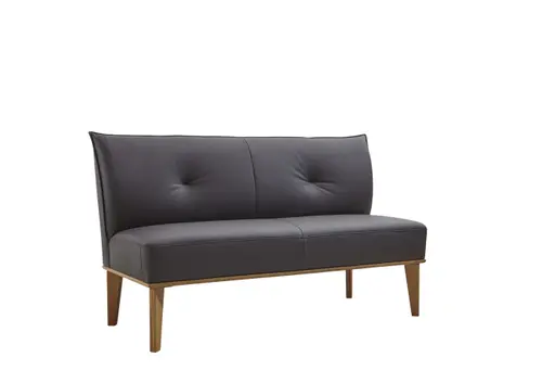 Poslterbank Rosita - Breite ca. 168cm, Leder, Dunkelbraun