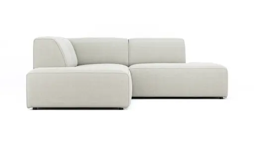 Ecksofa Elementos - Ecke links mit 2,5-Sitzer, Stoff, Natur
