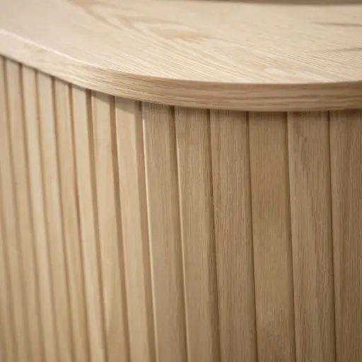 Highboard - B ca. 100 cm, Eiche Furnier, Natur