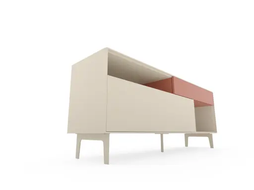 Sideboard Colore - B ca. 180 cm, Lack, Kaschmir