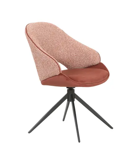 Stuhl MERIEM - drehbar, Stoff, Rost