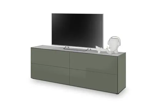 Lowboard - B ca. 181 cm, Olivgrün, Keramikoptik
