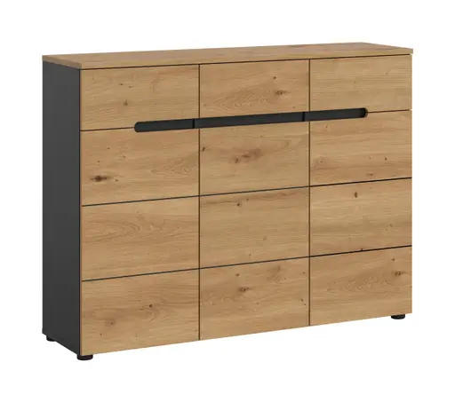 Garderobe - Basalt grau, Artisan Eiche Nachbildung