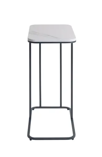 Beistelltisch - LB ca. 45x30 cm, Marmoroptik, Anthrazit