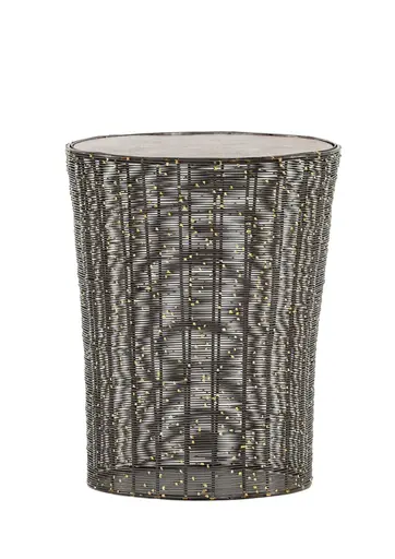 Beistelltisch Coffe - D. ca. 37 cm, Metall, Schwarz