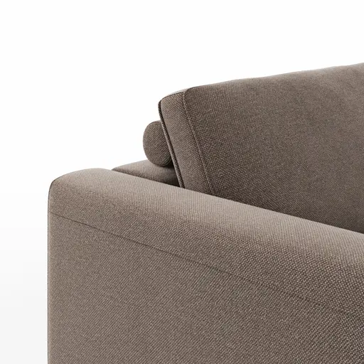 Wohnlandschaft Solano - Longchair Links, 2-Sitzer, Ecke Rechts, Stoff, Mocca-Braun