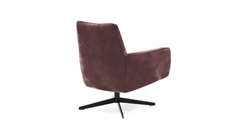 Drehsessel Matina - Größe L, Velour, Weinrot