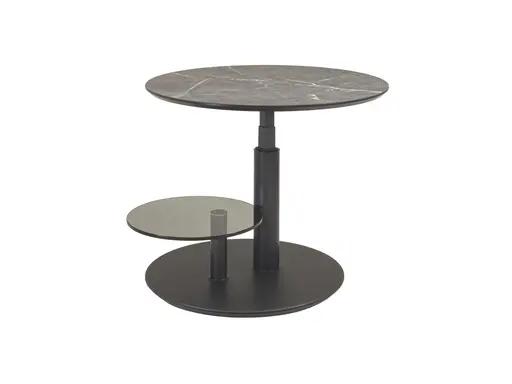 Couchtisch - höhenverstellbar, Durchmesser ca. 80 cm, Anthrazit