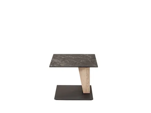 Couchtisch - höhenverstellbar, LBH. ca. 55x47x47-65 cm, Keramik, Schwarz