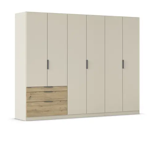 Drehtürenschrank RANI- B ca. 271 cm, Champagner, Eiche Dekor