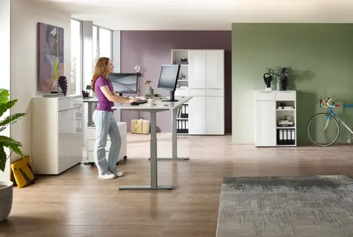 Büroschrank - B ca. 40 cm, Weiß