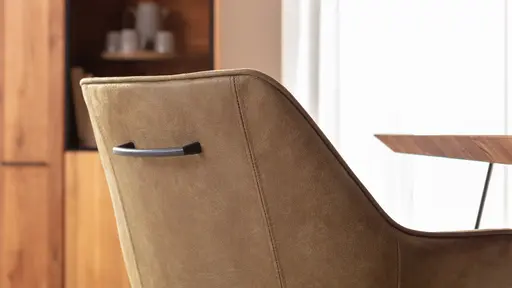 Armlehnstuhl Wesley - Stoff, Grün