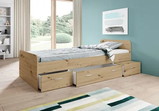 Kojenbett - Liegefläche ca. 90x200 cm, Artisan Eiche Nachbildung