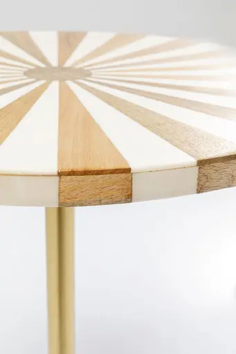 Beistelltisch- DH ca. 40x50 cm, Faserplatte, Cirque Gold/Weiß, Gold