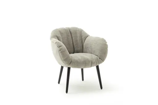 Sessel Sevano - Leder, Offwhite