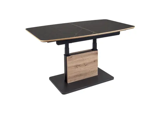 Couchtisch - höhenverstellbar, ausziehbar, LBH. ca. 120-160x70x56-75 cm, Schwarz