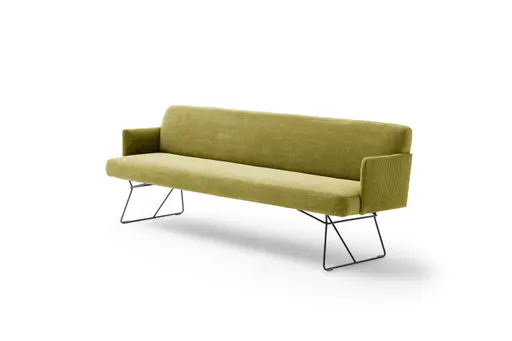 Polsterbank - Breite ca 206 cm, Stoff, Pistaziengrün