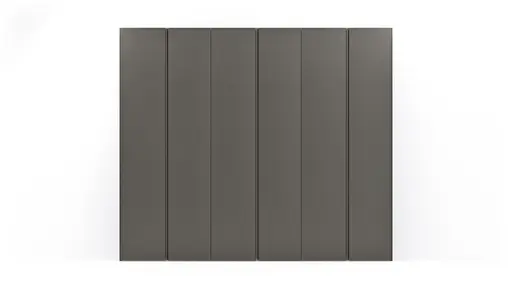 Drehtürenschrank Loretto - B ca. 280 cm, Lack matt, Anthrazit